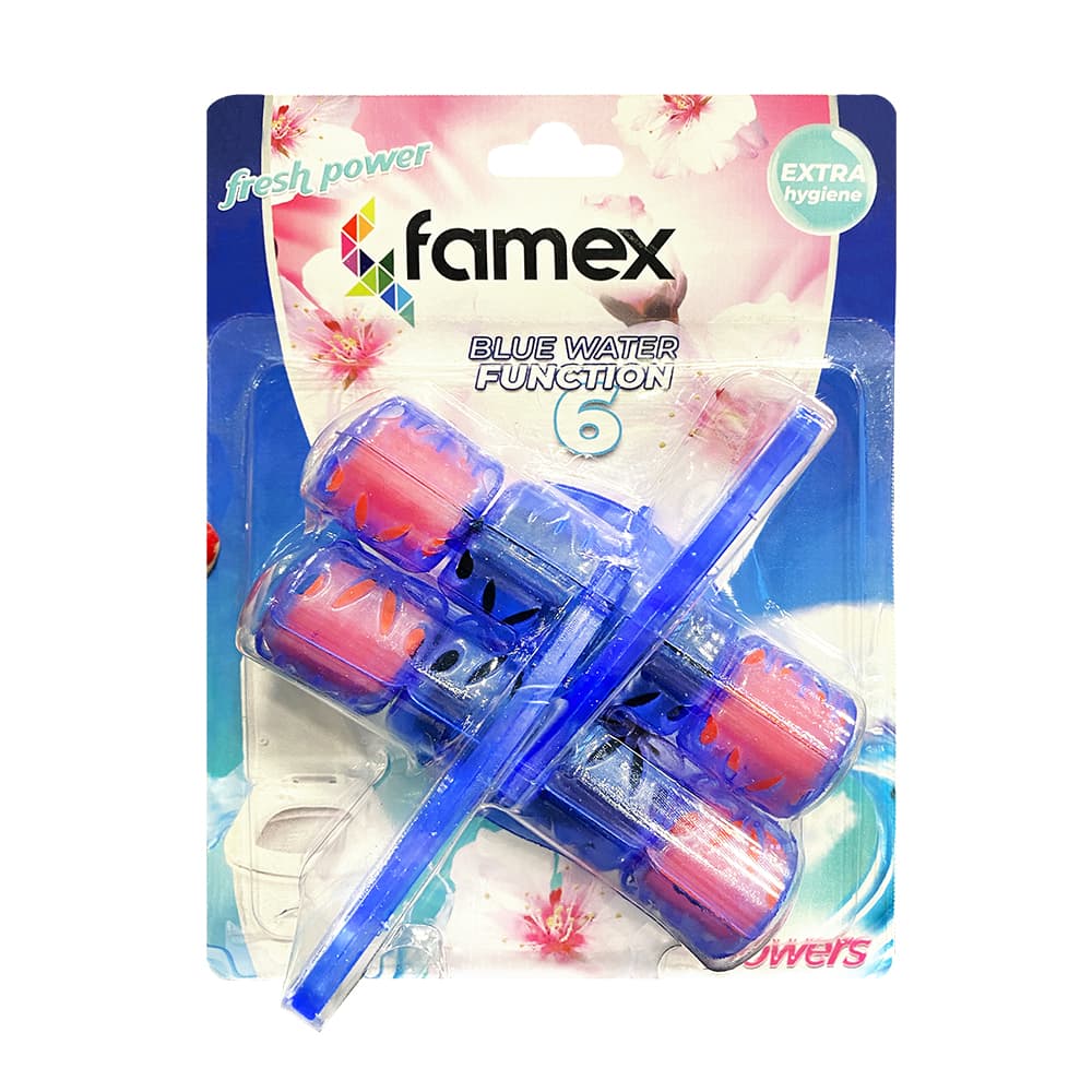 Famex wc block καθαριστικό λεκάνης 2x flowers