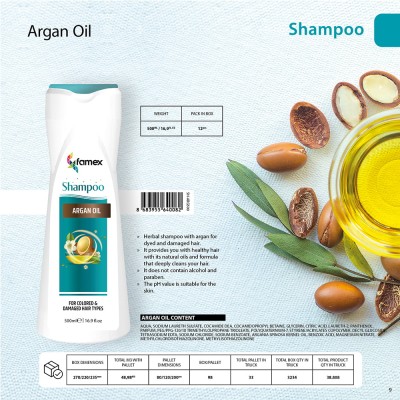Famex Argan Oil Σαμπουάν Ενυδάτωσης για Όλους τους Τύπους Μαλλιών 500ml