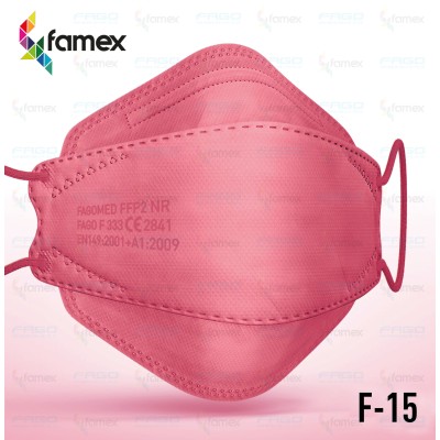 Famex FFP2 Masks 3D Extra Comfort Fish Style Μάσκα Προστασίας σε Φούξια χρώμα 10τμχ