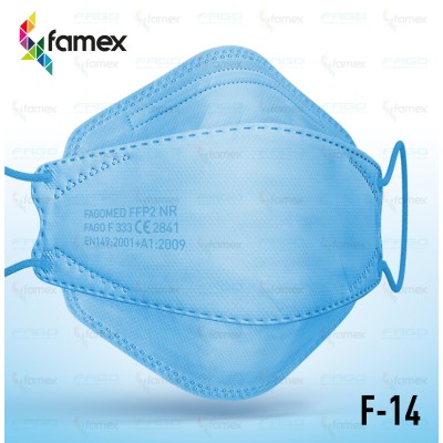 Famex FFP2 Masks 3D Extra Comfort Fish Style Μάσκα Προστασίας σε Γαλάζιο χρώμα 10τμχ