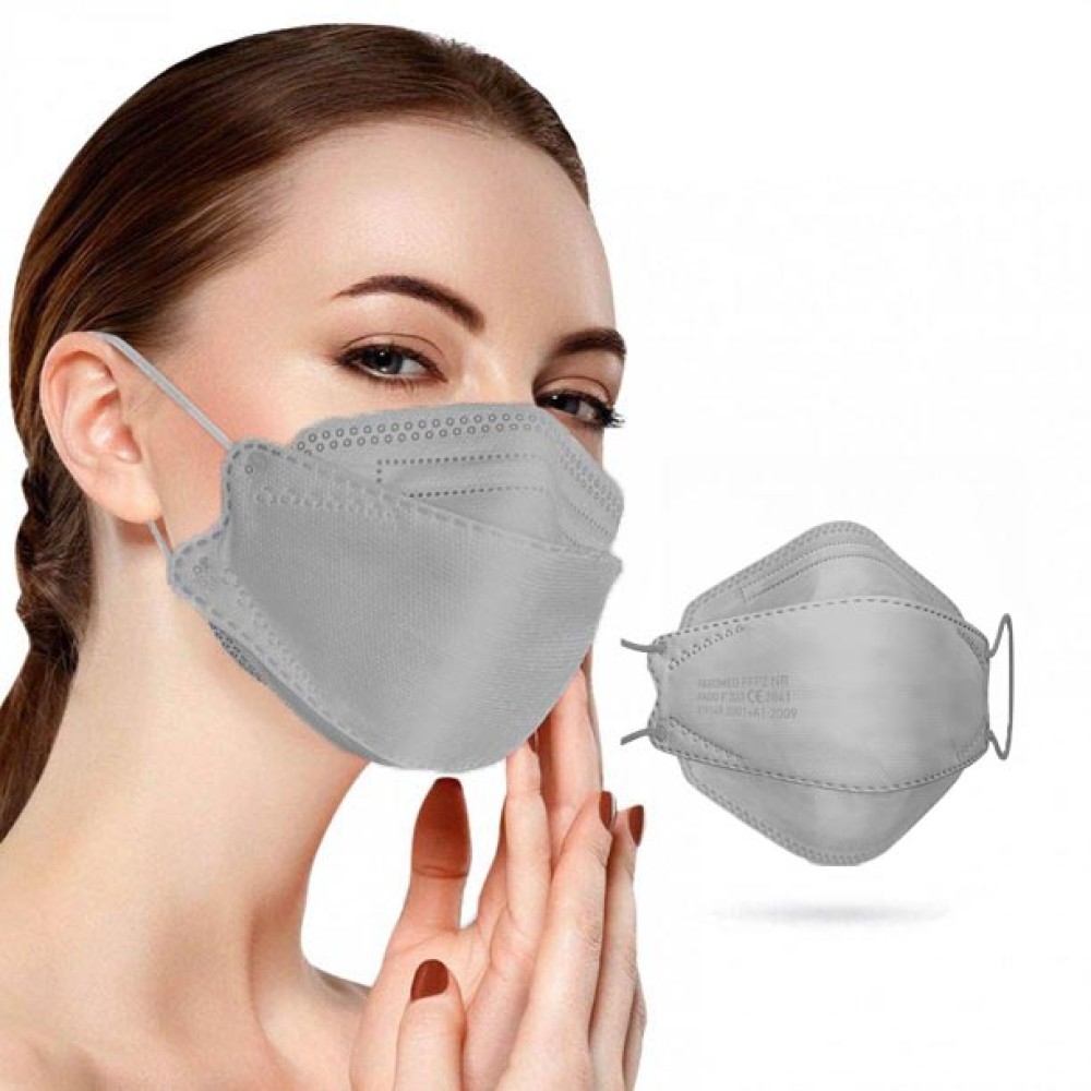 Famex FFP2 Masks 3D Extra Comfort Fish Style Μάσκα Προστασίας σε Γκρί χρώμα 10τμχ