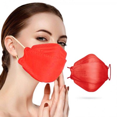 Famex FFP2 Masks 3D Extra Comfort Fish Style Μάσκα Προστασίας σε Κόκκινο χρώμα 10τμχ