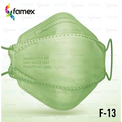 Famex FFP2 Masks 3D Extra Comfort Fish Style Μάσκα Προστασίας σε Λαχανί χρώμα 10τμχ