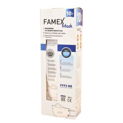 Famex FFP2 Masks 3D Extra Comfort Fish Style Μάσκα Προστασίας σε Λευκό χρώμα 10τμχ