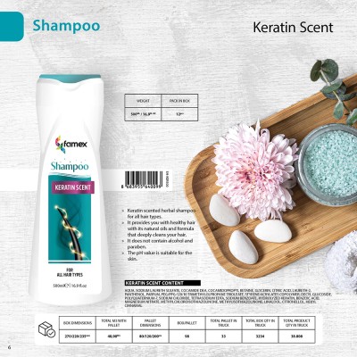 Famex Keratin Scent Σαμπουάν Βαθύ Καθαρισμού για Όλους τους Τύπους Μαλλιών 500ml