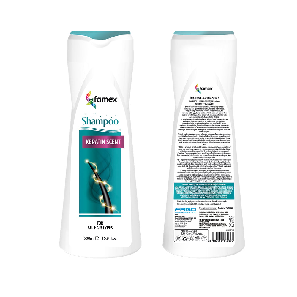 Famex σαμπουάν 500 ml keratin