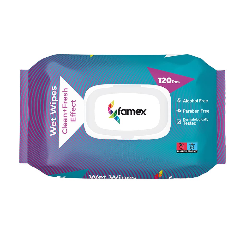 Famex υγρά μαντηλάκια 120 pcs standard