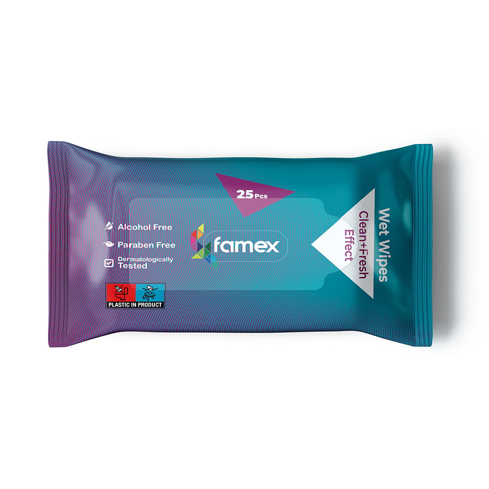 Famex υγρά μαντηλάκια 25 pcs standard