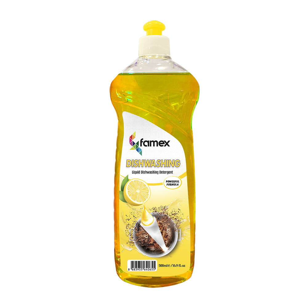 Famex υγρό απορρυπαντικό πιάτων 500 ml lemon